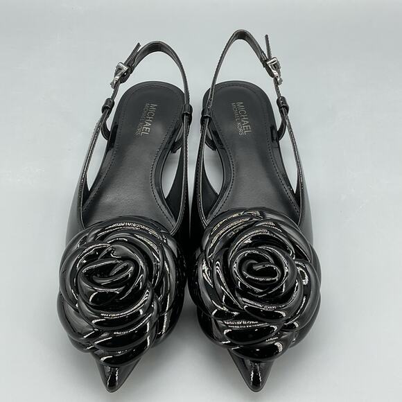 NEW Michael Kors Women’s Elodie Slingback Flats Black Size 5M - Picture 3 of 10